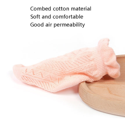 3 Pairs Baby Socks Mesh Thin Baby Cotton Socks, Toyan Socks: XS 0-1 Years Old(Champagne)-garmade.com