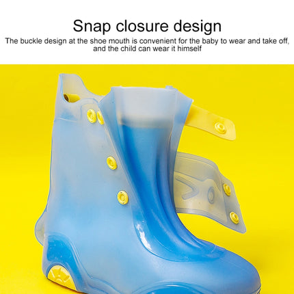 Children Rain Boot Cover Waterproof Non-Slip Rain Boot Cover Thickened Silicone Rain Boots, Size: 26-27(Yellow)-garmade.com