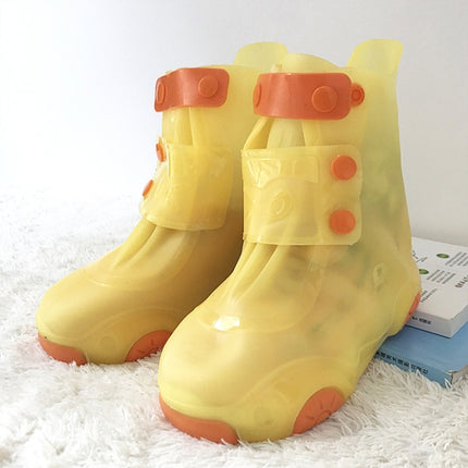 Children Rain Boot Cover Waterproof Non-Slip Rain Boot Cover Thickened Silicone Rain Boots, Size: 34-35(Yellow)-garmade.com