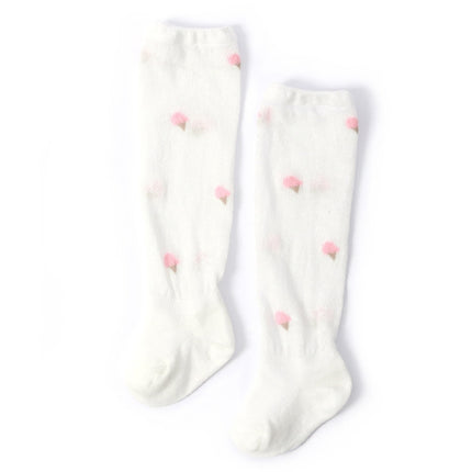 6 Pairs Baby Stockings Anti-Mosquito Thin Cotton Baby Socks, Toyan Socks: S 0-1 Years Old(White Ice Cream)-garmade.com