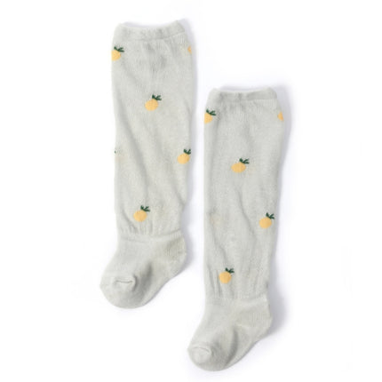 6 Pairs Baby Stockings Anti-Mosquito Thin Cotton Baby Socks, Toyan Socks: S 0-1 Years Old(Gray Pineapple)-garmade.com
