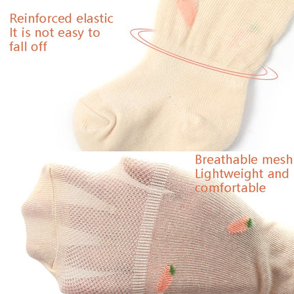 6 Pairs Baby Stockings Anti-Mosquito Thin Cotton Baby Socks, Toyan Socks: S 0-1 Years Old(Pink Watermelon)-garmade.com
