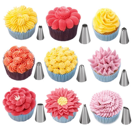 220 in 1 Cake Turntable Decorating Nozzle Set Baking Tool Fondant Mold Set-garmade.com