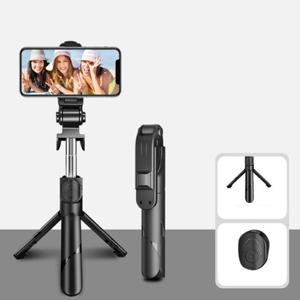 Bluetooth Black XT02 360-Degree Rotating Multi-Function Retractable Mobile Phone Selfie Stick To Shoot Live TV Drama Tripod-garmade.com