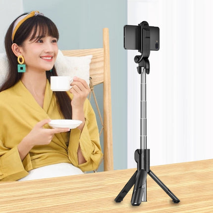 Bluetooth White XT02 360-Degree Rotating Multi-Function Retractable Mobile Phone Selfie Stick To Shoot Live TV Drama Tripod-garmade.com