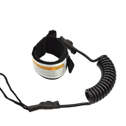 Surf Bodyboard Safety Hand Rope TPU Surfboard Paddle Towing Rope, The Length After Stretching: 1.6m(Black)-garmade.com
