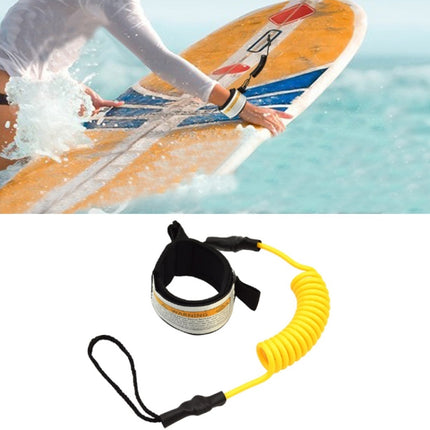 Surf Bodyboard Safety Hand Rope TPU Surfboard Paddle Towing Rope, The Length After Stretching: 1.6m(Yellow)-garmade.com