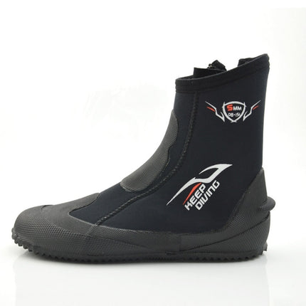 KEEP DIVING DB-151 5mm Thick Neoprene High-Top Diving Boots Wading Fish Antiskid Vulcanized Sole Shoes, Size: M (39-40)-garmade.com
