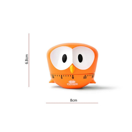 Cartoon Animal Owl Timer Kitchen Desktop Alarm Clock(Blue)-garmade.com
