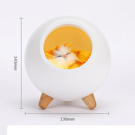 Pet Housing Bluetooth Nightlight Rechargeable Little Cat Desktop Night Light(White)-garmade.com