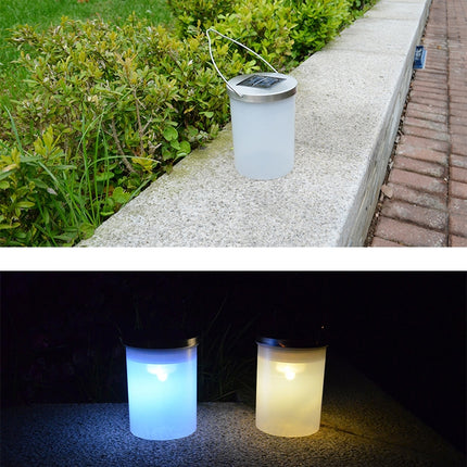 Outdoor Waterproof Solar Light Bucket Shape LED Courtyard Garden Hanging Lamp Night Light(Warm Light)-garmade.com