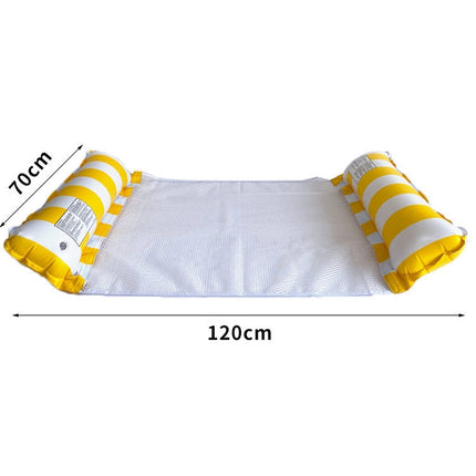 PVC Inflatable Hammock Adult Swimming Floating Row, Size: 120 x 70cm(Orange Striped)-garmade.com