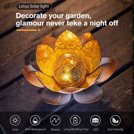 Lotus Solar Courtyard Lamp Outdoor Garden Decoration Light-garmade.com