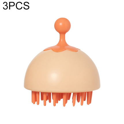 3 PCS Men Women Shampoo Massage Comb Shampoo Brush Gas Comb(Orange)-garmade.com