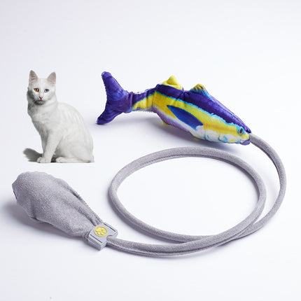Creative Funny Cat Toy Simulation Fish Cat Toy Interactive Plush Airbag Toy(Sea Fish)-garmade.com