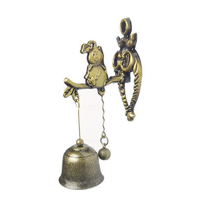 Retro Vintage Style Animal Doorbell Metal Iron Bell Wind Chimes Hanging Ornament(Gourd)-garmade.com