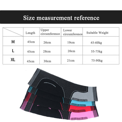 A Pair Lengthened Sports Protective Calf Cover Knitted Breathable Pressure Leg Cover Basketball Football Mountaineering Protective Gear, Specification: L (Black Pink)-garmade.com