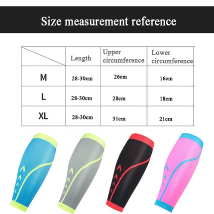 A Pairs Sports Calf Cover Knitted Breathable Compression Leg Socks Basketball Football Running Protective Gear, Specification: M (Pink + Blue)-garmade.com