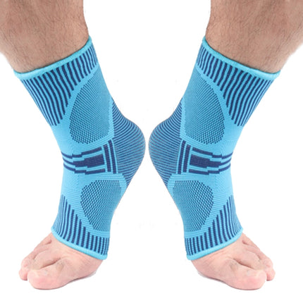 A Pair Sports Ankle Support Breathable Pressure Anti-Sprain Protection Ankle Sleeve Basketball Football Mountaineering Fitness Protective Gear, Specification: L (Blue)-garmade.com