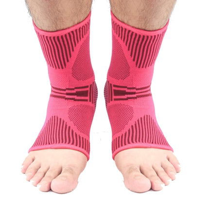 A Pair Sports Ankle Support Breathable Pressure Anti-Sprain Protection Ankle Sleeve Basketball Football Mountaineering Fitness Protective Gear, Specification: M (Wine Red)-garmade.com