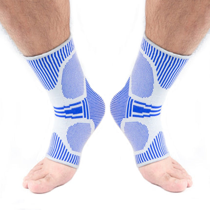 A Pair Sports Ankle Support Breathable Pressure Anti-Sprain Protection Ankle Sleeve Basketball Football Mountaineering Fitness Protective Gear, Specification: M (Light Gray)-garmade.com