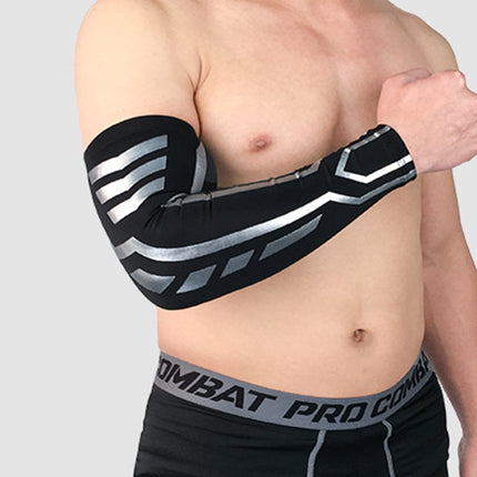A Pair Sports Wrist Guard Arm Sleeve Outdoor Basketball Badminton Fitness Running Sports Protective Gear, Specification: M (Black)-garmade.com