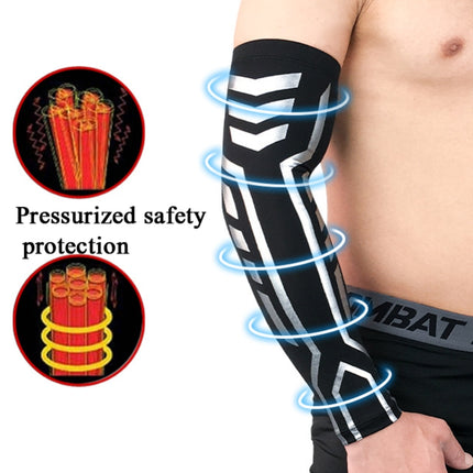 A Pair Sports Wrist Guard Arm Sleeve Outdoor Basketball Badminton Fitness Running Sports Protective Gear, Specification: L (Black)-garmade.com