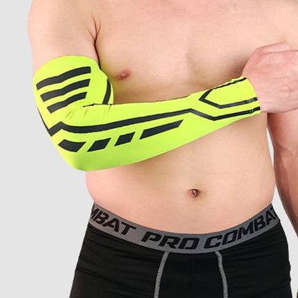 A Pair Sports Wrist Guard Arm Sleeve Outdoor Basketball Badminton Fitness Running Sports Protective Gear, Specification: M (Fluorescent Green)-garmade.com