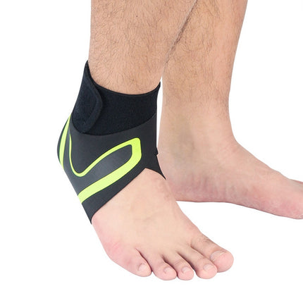 2 PCS Sports Compression Anti-Sprain Ankle Guard Outdoor Basketball Football Climbing Protective Gear, Specification: L, Right Foot (Black Green)-garmade.com