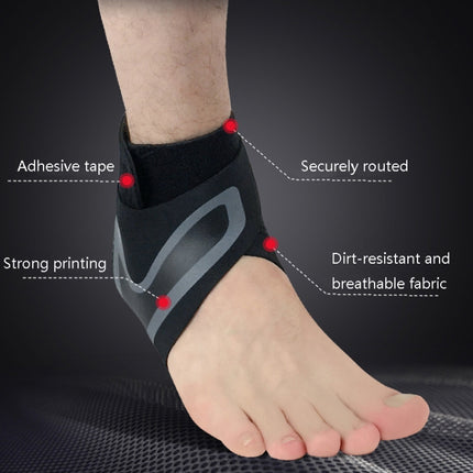 2 PCS Sports Compression Anti-Sprain Ankle Guard Outdoor Basketball Football Climbing Protective Gear, Specification: L, Right Foot (Black Red)-garmade.com