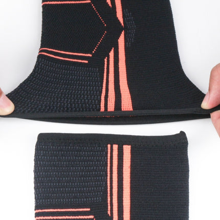 A Pair Sports Elbow Pads Breathable Pressurized Arm Guards Basketball Tennis Badminton Elbow Protectors, Size: M (Black Orange)-garmade.com