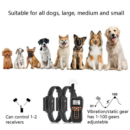PaiPaitek PD529-2 Remote Training Dog Device Pet Training Supplies Anti-Barking Training Equipment-garmade.com