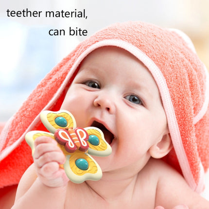 A6 Baby Sucker Rotary Toys Fun Fingertip Spinning Top Bathing Water Toys(Bee + Snail + Butterfly + Lachaou Worm)-garmade.com
