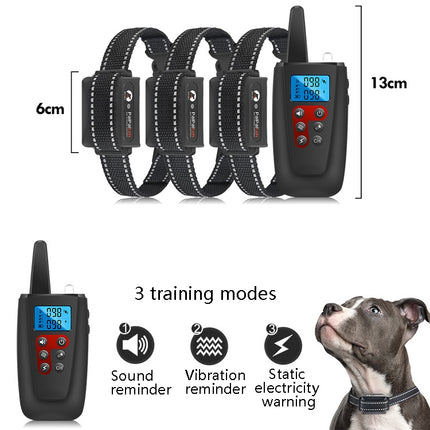PaiPaitek PD526-3 Anti-Barking Device Dog Electric Shock Collar Training Dog Remote Control Pet Training Equipment-garmade.com