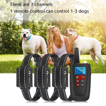 PaiPaitek PD526-3 Anti-Barking Device Dog Electric Shock Collar Training Dog Remote Control Pet Training Equipment-garmade.com