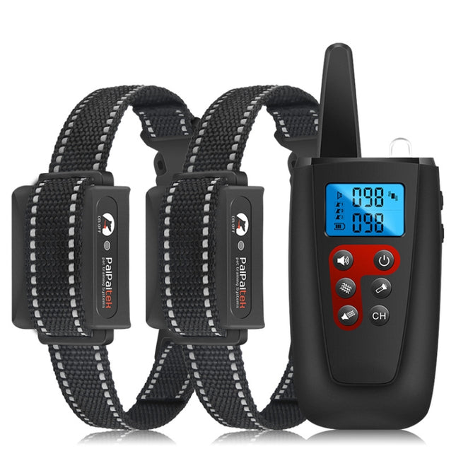 PaiPaitek PD526V-2 1 In 2 100-Speed Sound Vibration Remote Control Training Dog Device Anti-Barking Device Electronic Remote Control Collar-garmade.com