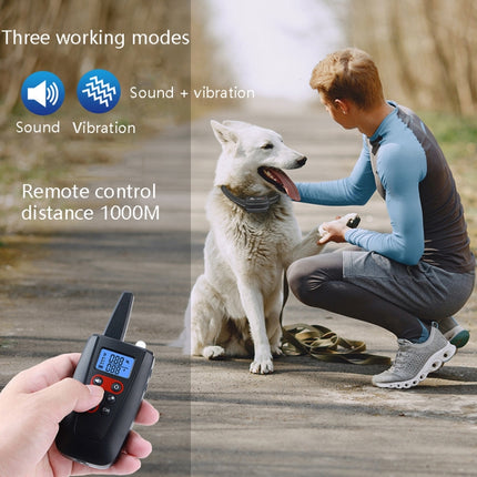 PaiPaitek PD526V-2 1 In 2 100-Speed Sound Vibration Remote Control Training Dog Device Anti-Barking Device Electronic Remote Control Collar-garmade.com
