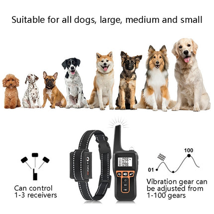 PaiPaitek PD529V-1 Training Dog Anti-Barking Device Vibration Collar 1000M Remote Control Distance Pet Training Supplies-garmade.com