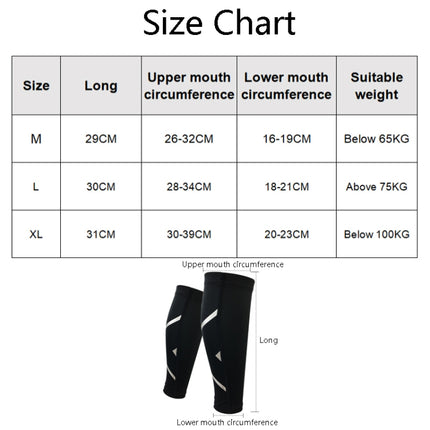 2 PCS Sports Breathable Compression Calf Protector Riding Running Football Basketball Mountaineering Protective Gear, Specification: M (Black)-garmade.com