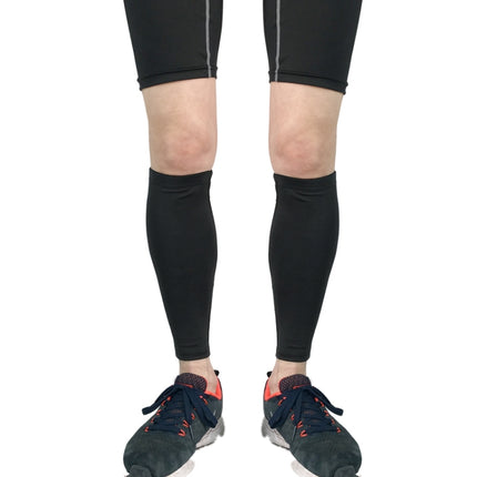 2 PCS Sports Breathable Compression Calf Protector Riding Running Football Basketball Mountaineering Protective Gear, Specification: L (Black)-garmade.com