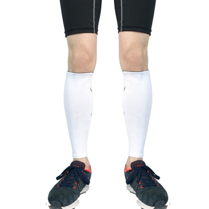 2 PCS Sports Breathable Compression Calf Protector Riding Running Football Basketball Mountaineering Protective Gear, Specification: M (White)-garmade.com