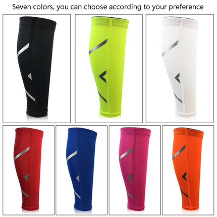 2 PCS Sports Breathable Compression Calf Protector Riding Running Football Basketball Mountaineering Protective Gear, Specification: XL (Fluorescent Green)-garmade.com