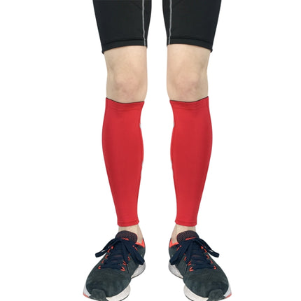 2 PCS Sports Breathable Compression Calf Protector Riding Running Football Basketball Mountaineering Protective Gear, Specification: M (Red)-garmade.com