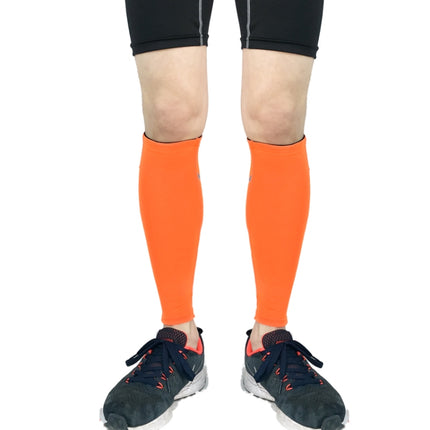 2 PCS Sports Breathable Compression Calf Protector Riding Running Football Basketball Mountaineering Protective Gear, Specification: L (Orange)-garmade.com