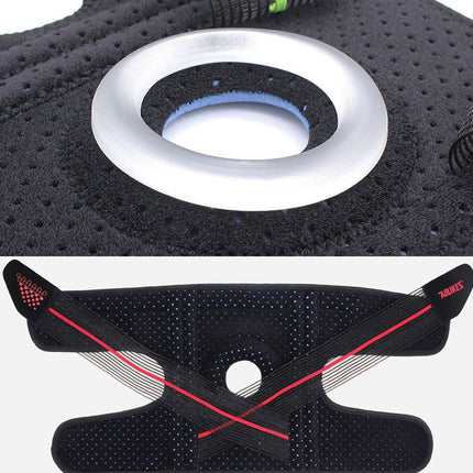 A Pair AOLIKES HX-7909 Tie Spring Support Silicone Knee Pad Mountaineering Riding Running Basketball Sweat-Absorbent Breathable Knee Pad(Black Green )-garmade.com