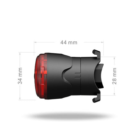 Portable Intelligent Sensing Brake Light Safety Warning Light USB Charging Waterproof Lamp With Electricity Display Taillight(Seat Pole)-garmade.com