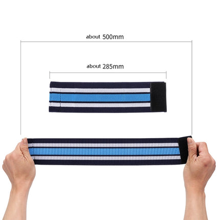 5 Pairs Mountain Bike Bicycle Outdoor Cycling Belt Striped Legs With Elastic Band(Blue )-garmade.com