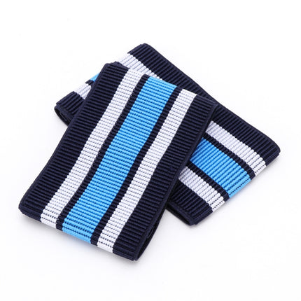 5 Pairs Mountain Bike Bicycle Outdoor Cycling Belt Striped Legs With Elastic Band(Blue )-garmade.com