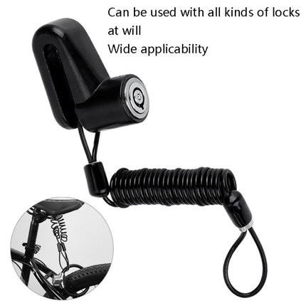 5 PCS Bicycle Portable Reminder Rope Motorcycle Helmet Anti-Theft Spring Rope Travel Wire Rope(Black)-garmade.com