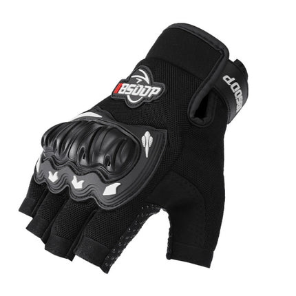 BSDDP A010B Summer Half Finger Cycling Gloves Anti-Slip Breathable Outdoor Sports Hand Equipment, Size: M(White)-garmade.com